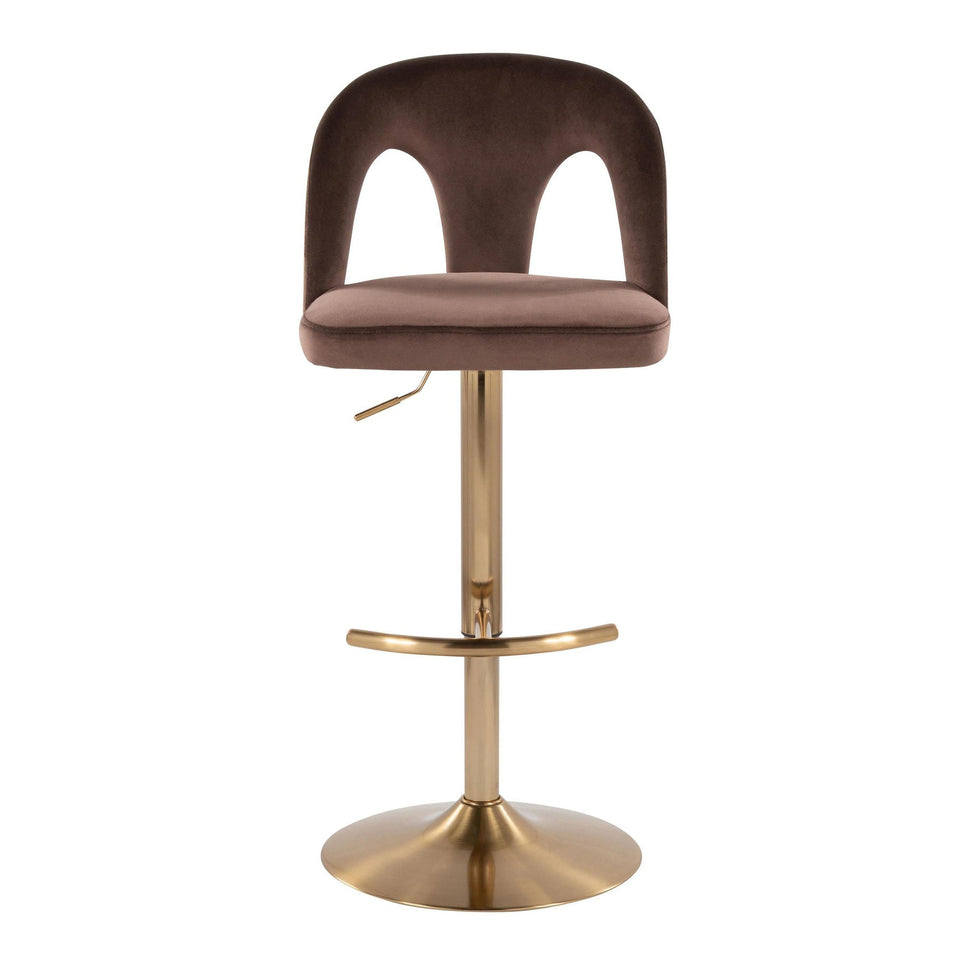 Ava Upholstered Adjustable Barstool - Set of 2
