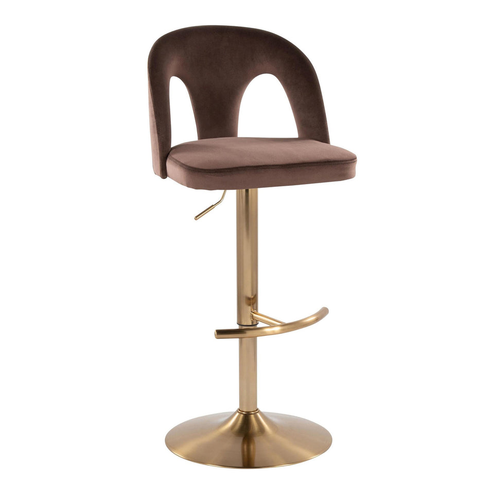Ava Upholstered Adjustable Barstool - Set of 2