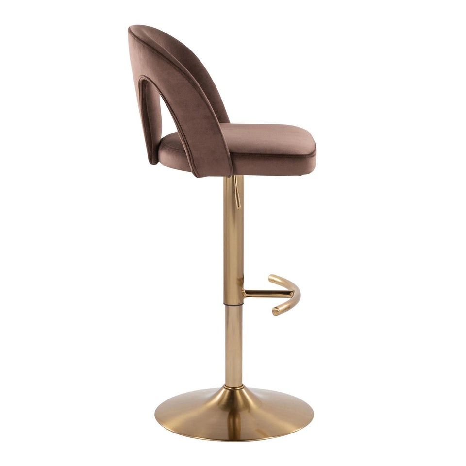 Ava Upholstered Adjustable Barstool - Set of 2