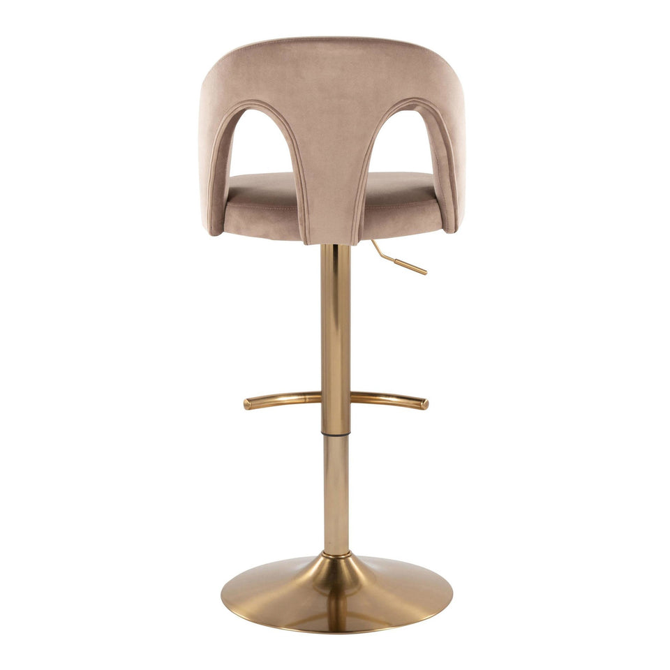 Ava Upholstered Adjustable Barstool - Set of 2
