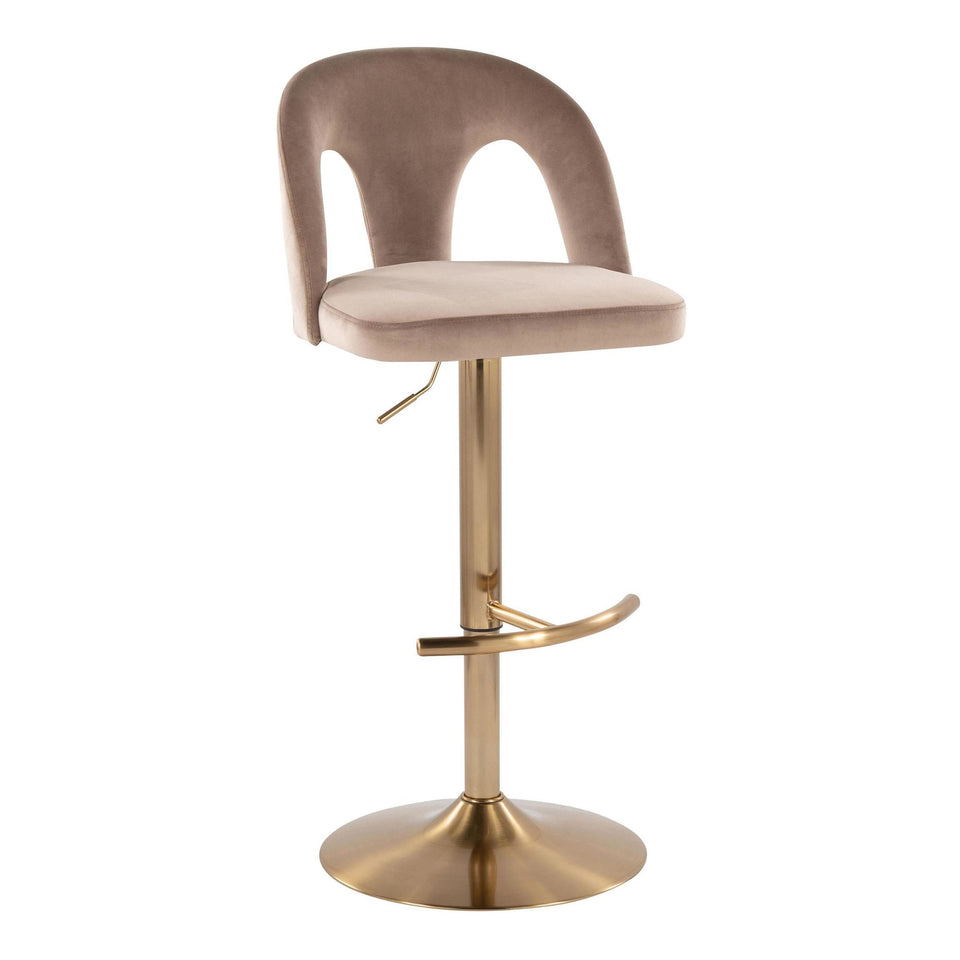 Ava Upholstered Adjustable Barstool - Set of 2