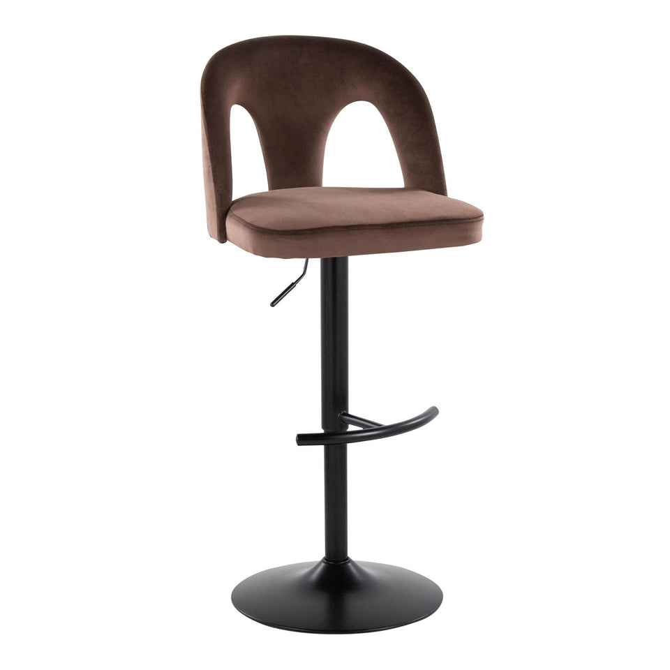 Ava Upholstered Adjustable Barstool - Set of 2