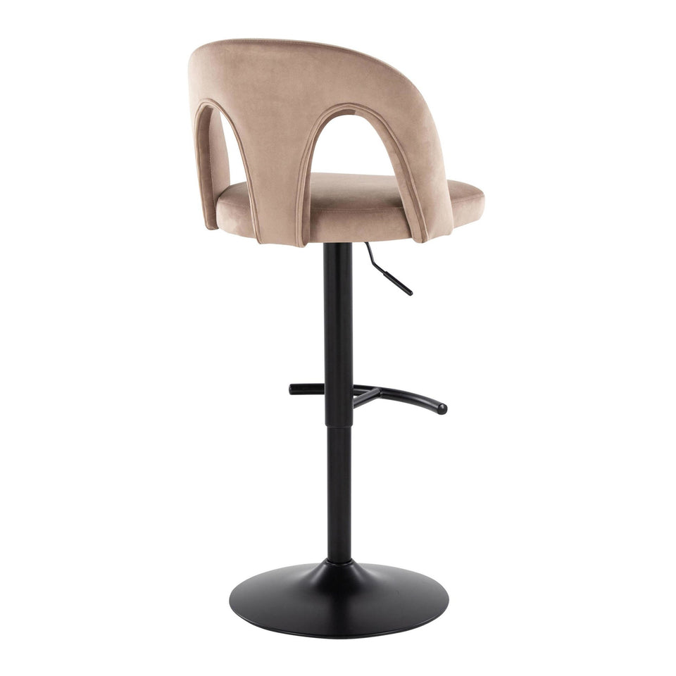 Ava Upholstered Adjustable Barstool - Set of 2