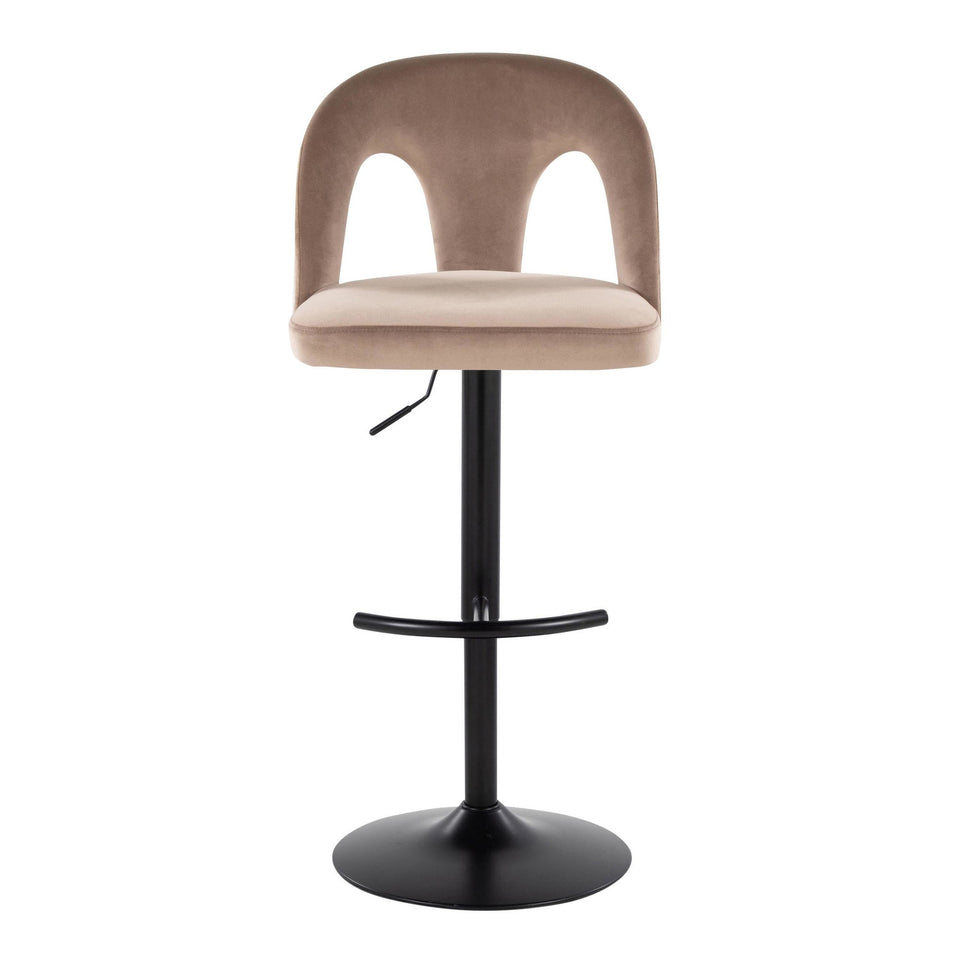 Ava Upholstered Adjustable Barstool - Set of 2