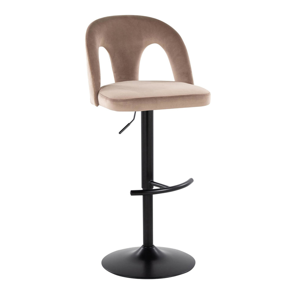 Ava Upholstered Adjustable Barstool - Set of 2