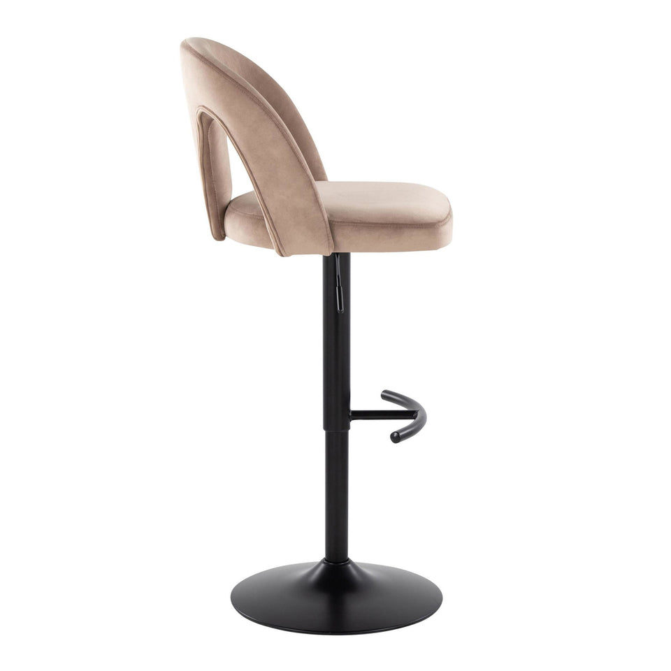 Ava Upholstered Adjustable Barstool - Set of 2