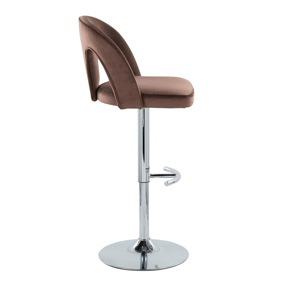 Ava Upholstered Adjustable Barstool - Set of 2