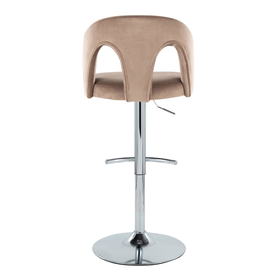Ava Upholstered Adjustable Barstool - Set of 2