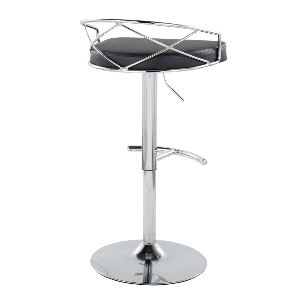 Charlotte Glam Adjustable Barstool - Set of 2