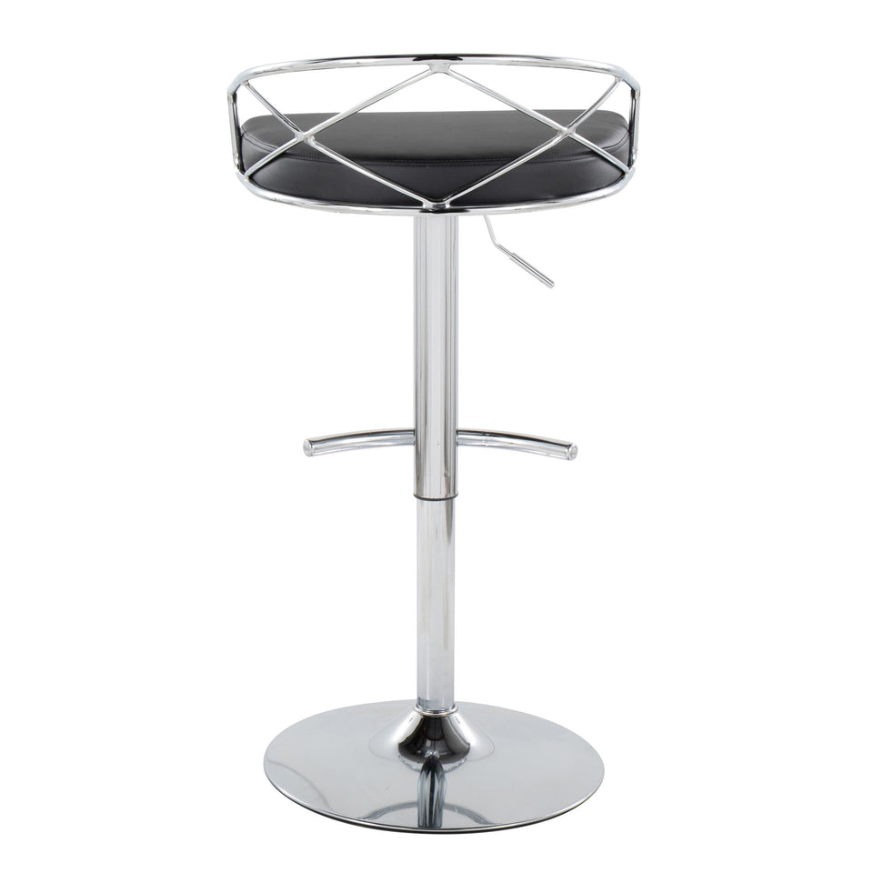 Charlotte Glam Adjustable Barstool - Set of 2