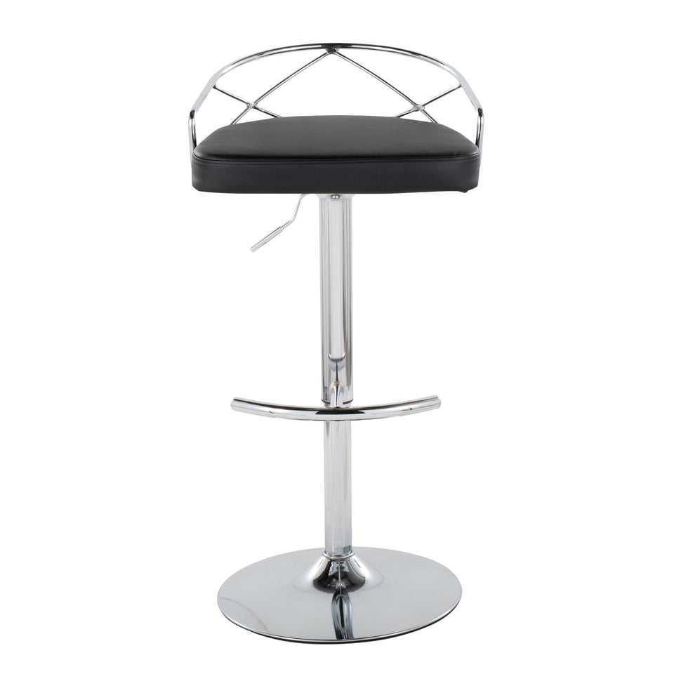 Charlotte Glam Adjustable Barstool - Set of 2