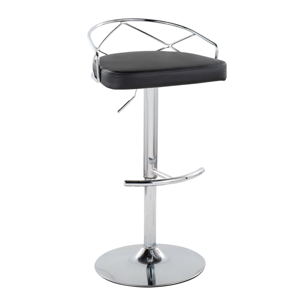 Charlotte Glam Adjustable Barstool - Set of 2