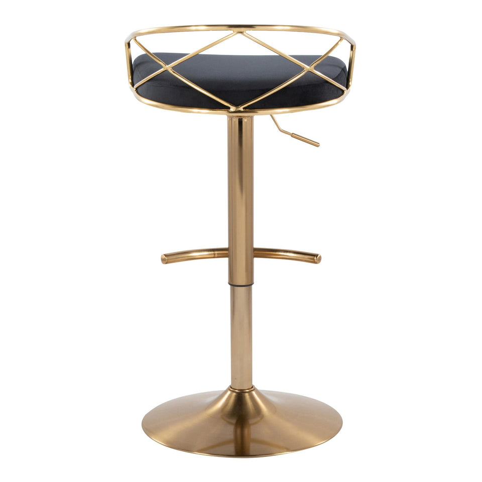 Charlotte Glam Adjustable Barstool - Set of 2