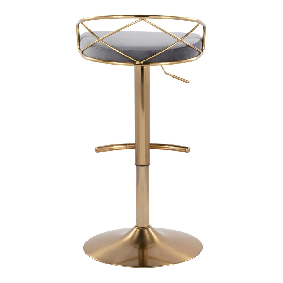Charlotte Glam Adjustable Barstool - Set of 2