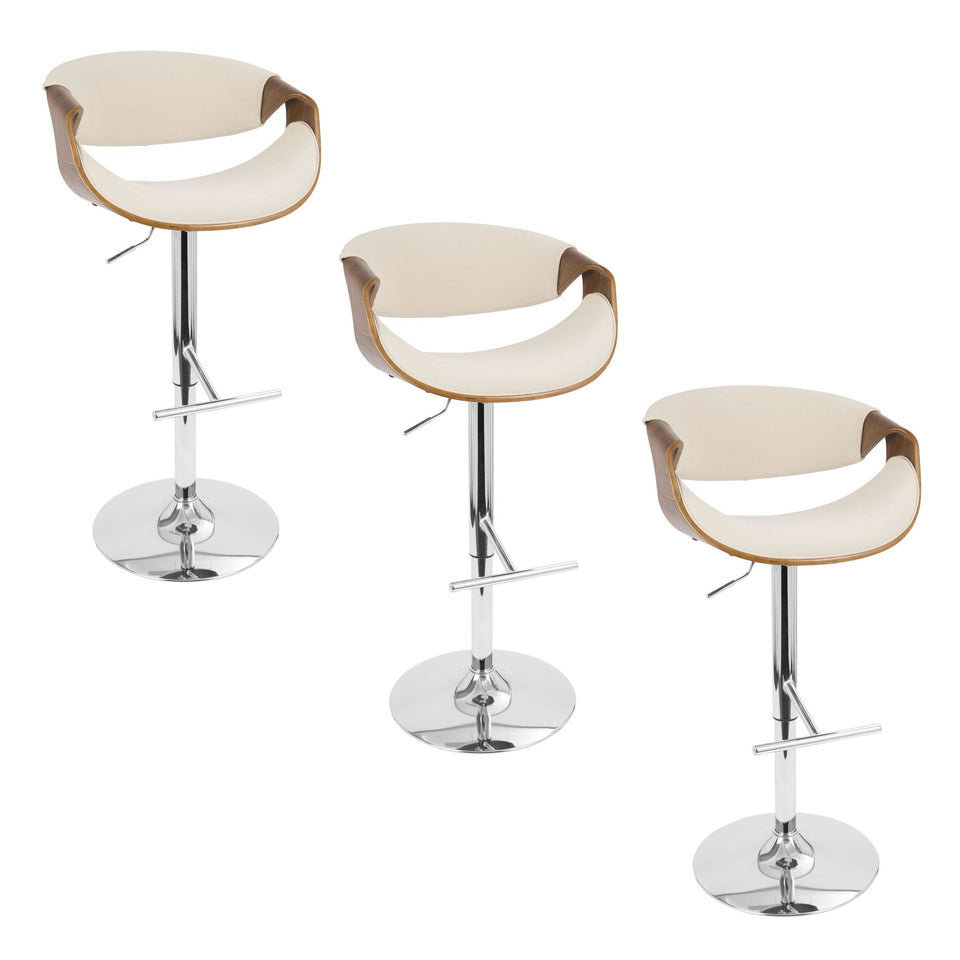 Curvo Adjustable Barstool - Set of 3