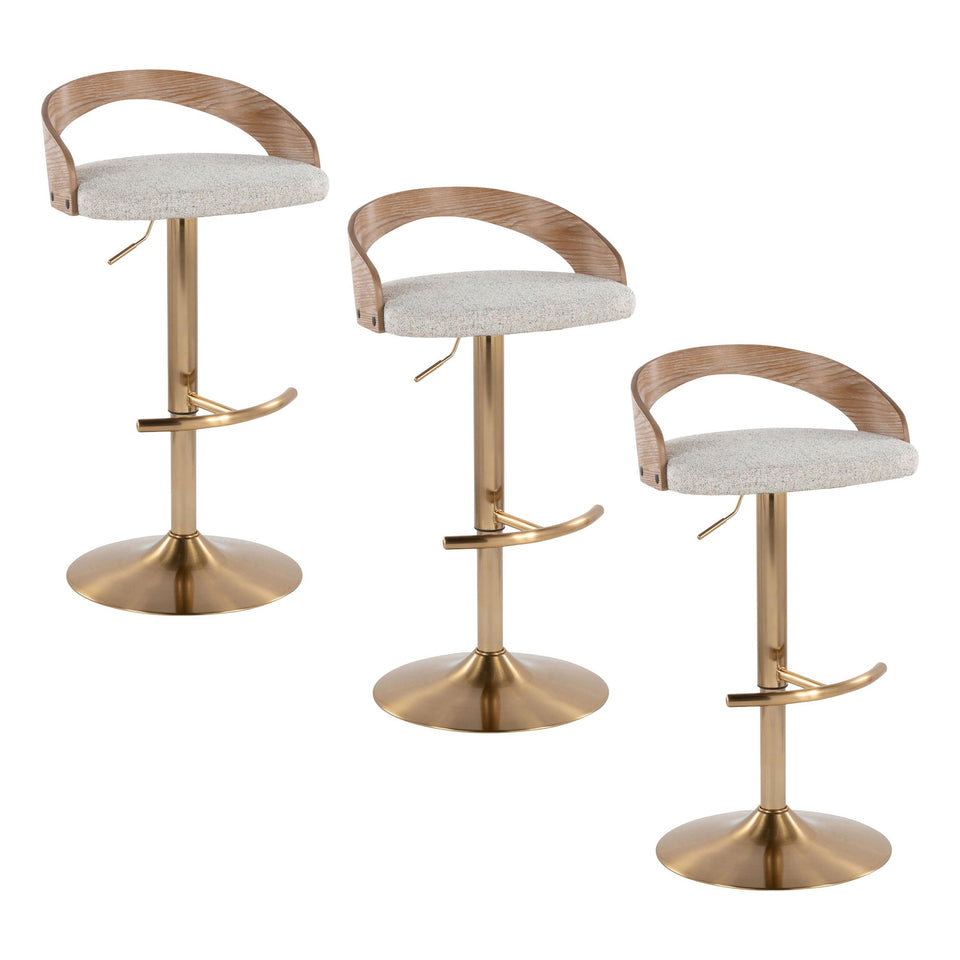 Grotto Adjustable Barstool - Set of 3