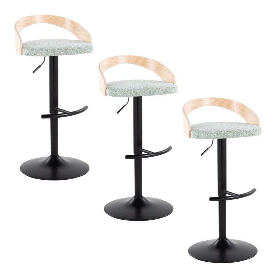 Grotto Adjustable Barstool - Set of 3