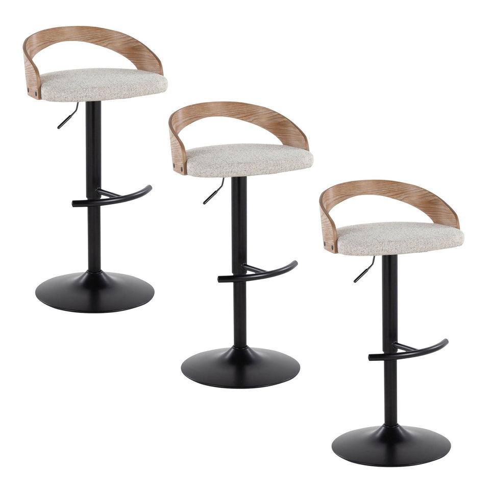 Grotto Adjustable Barstool - Set of 3