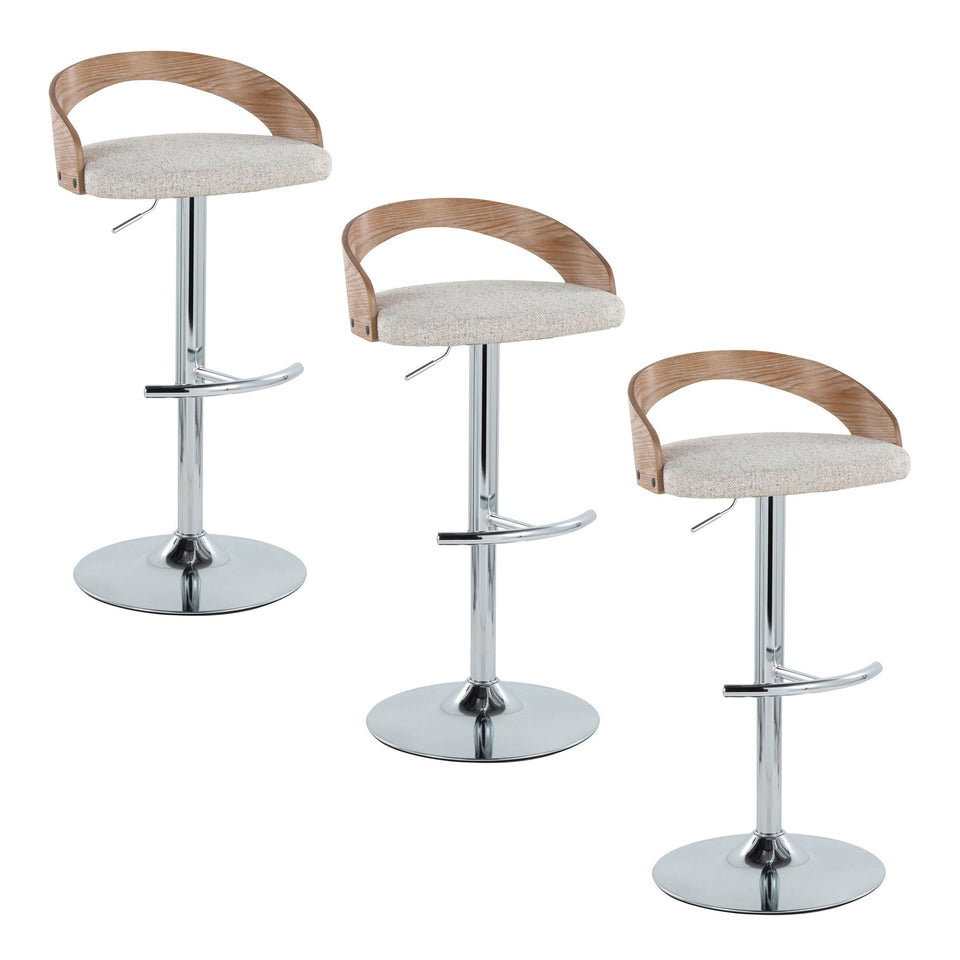 Grotto Adjustable Barstool - Set of 3