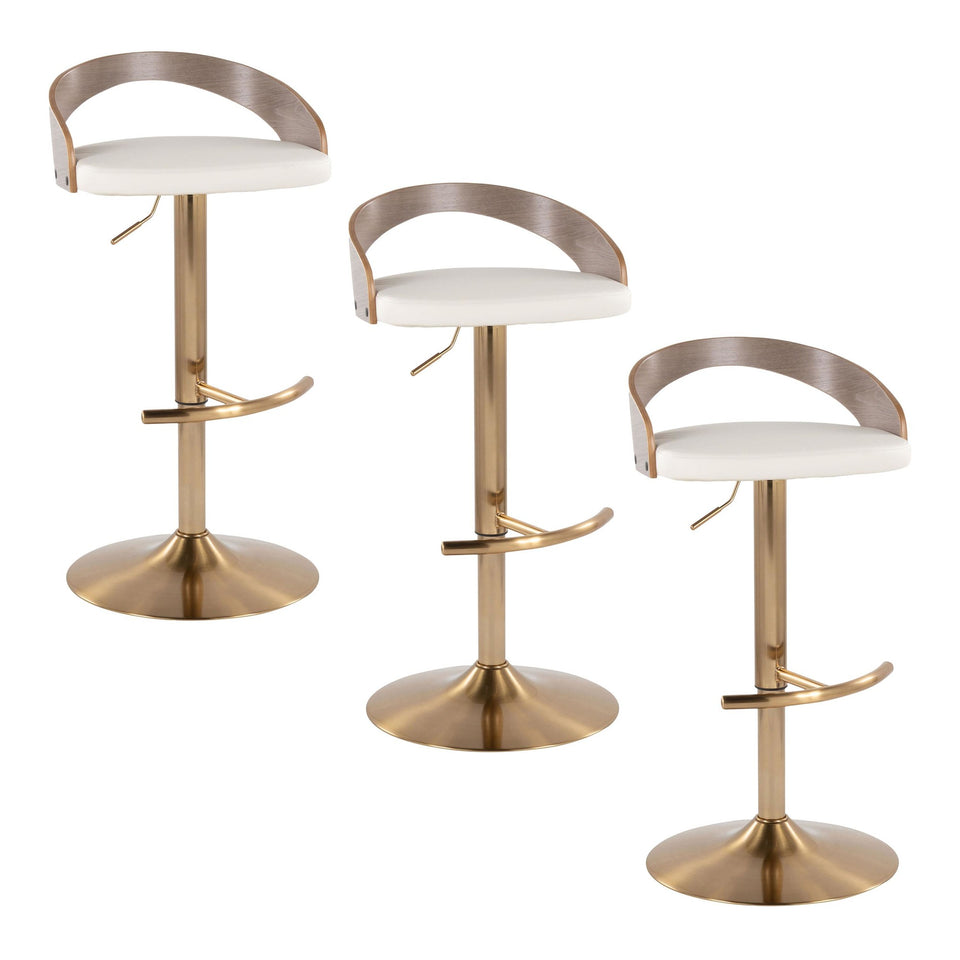 Grotto Adjustable Barstool - Set of 3