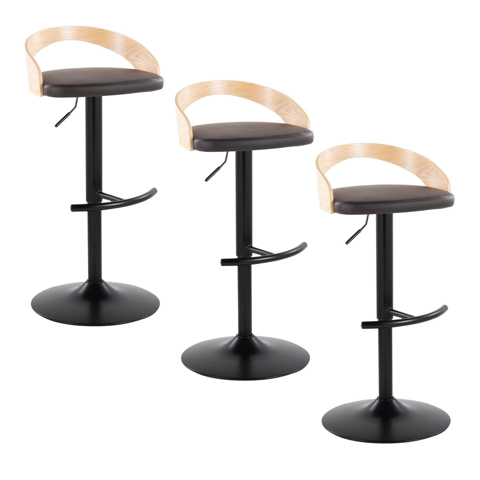 Grotto Adjustable Barstool - Set of 3
