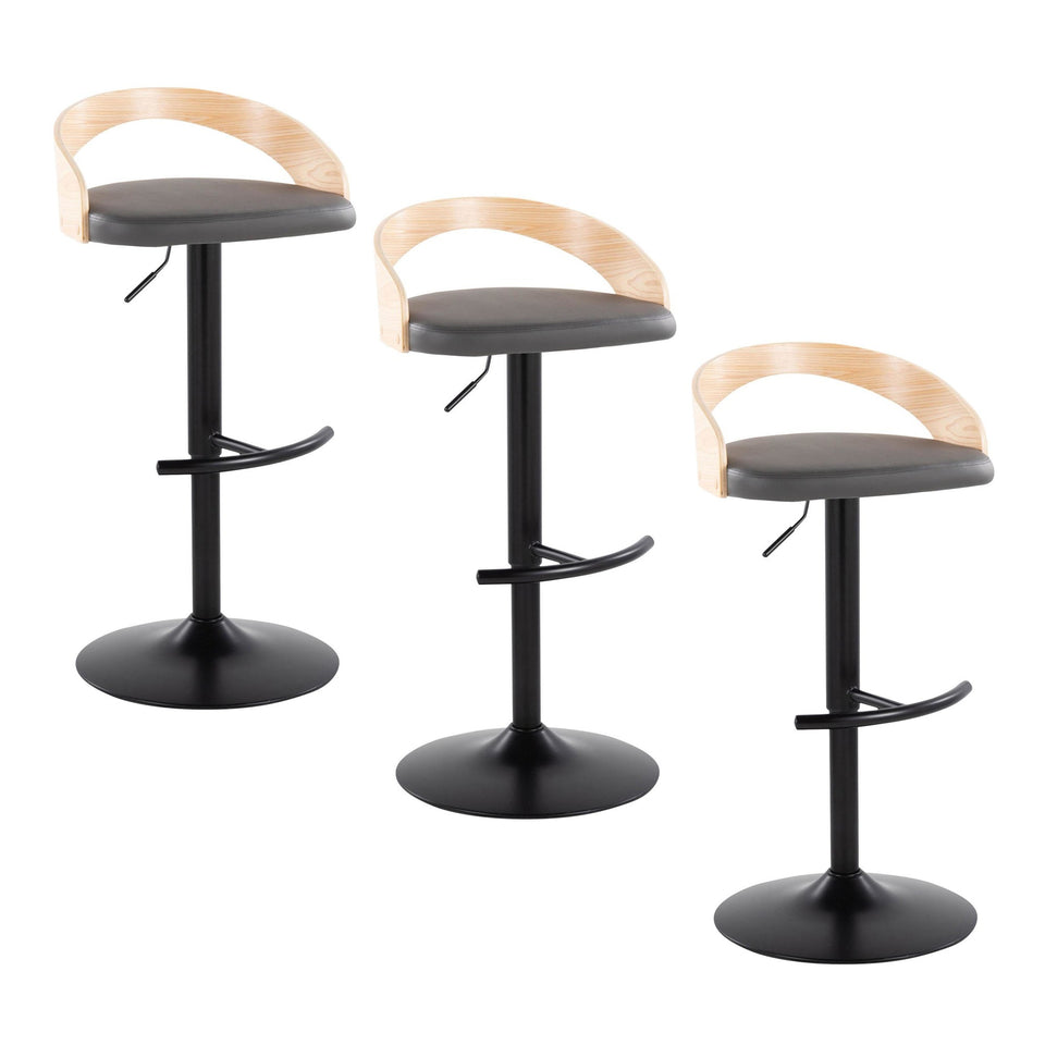 Grotto Adjustable Barstool - Set of 3