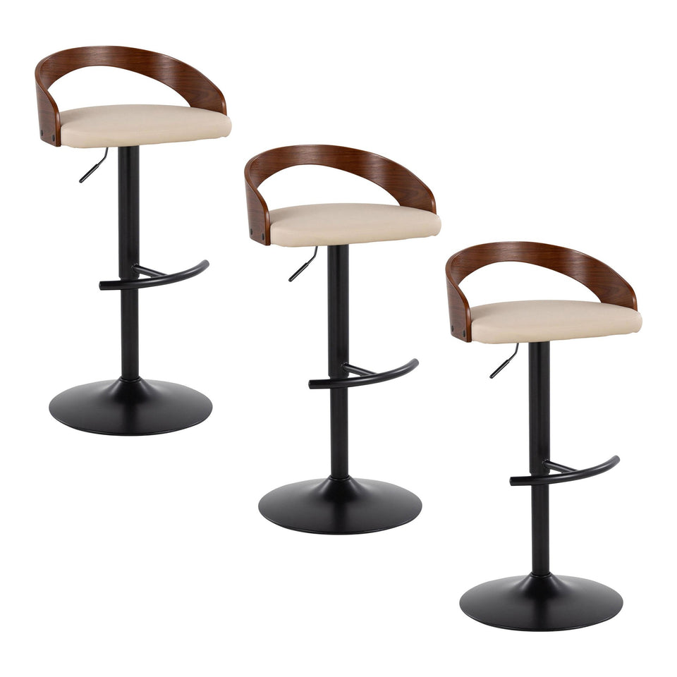 Grotto Adjustable Barstool - Set of 3