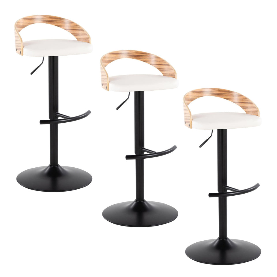 Grotto Adjustable Barstool - Set of 3