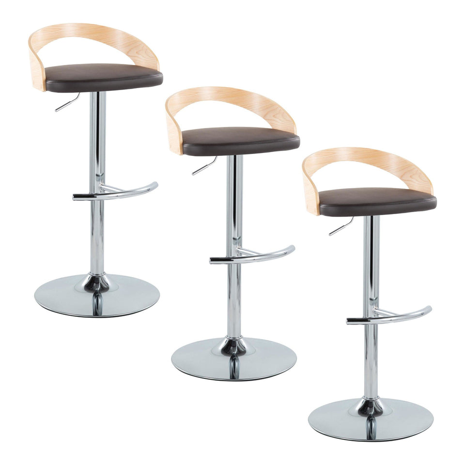 Grotto Adjustable Barstool - Set of 3