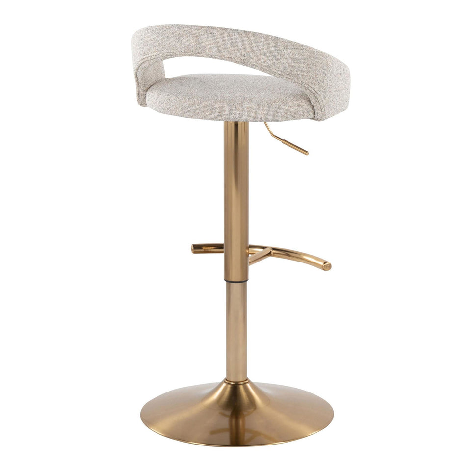 Grotto Upholstered Adjustable Barstool