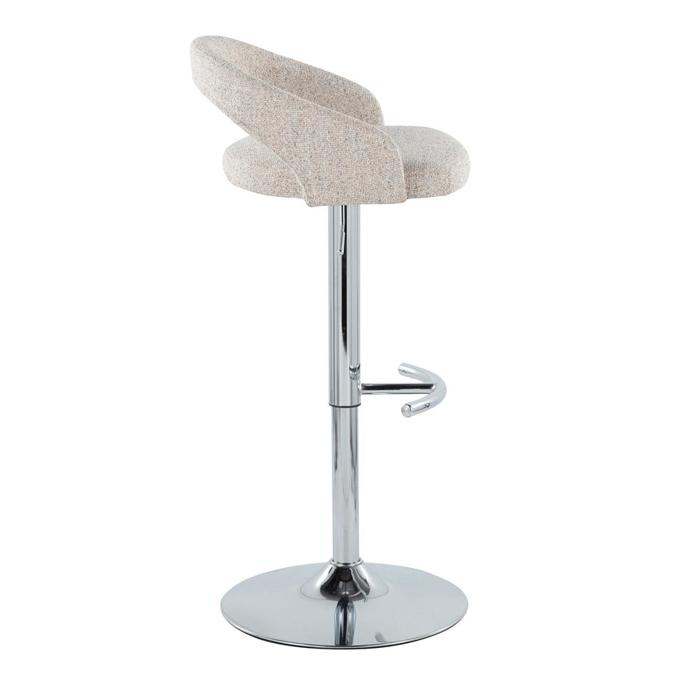 Grotto Upholstered Adjustable Barstool - Set of 2