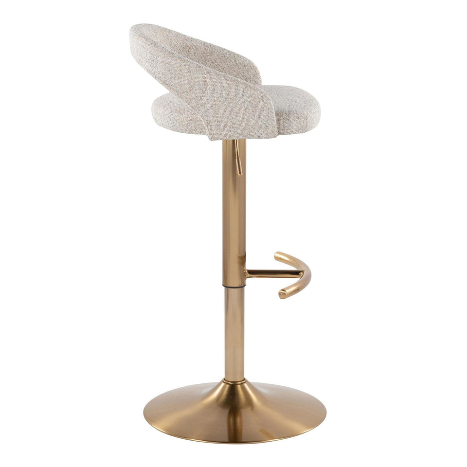 Grotto Upholstered Adjustable Barstool - Set of 3