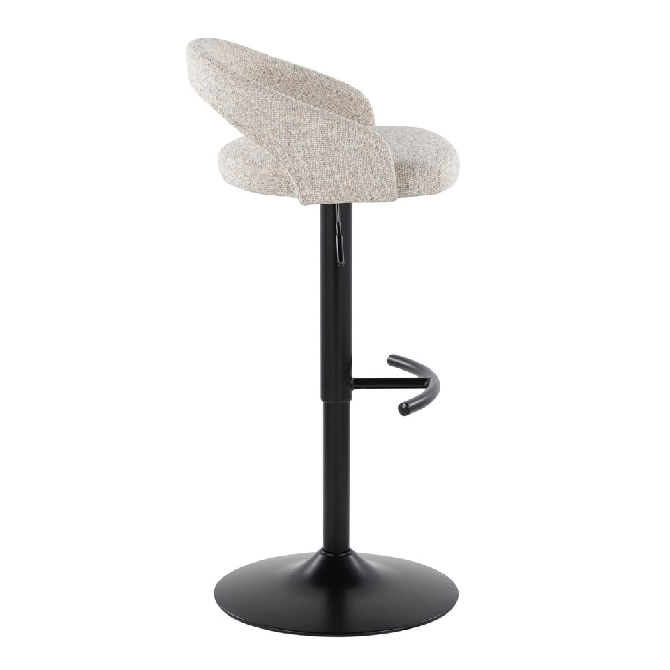 Grotto Upholstered Adjustable Barstool - Set of 3