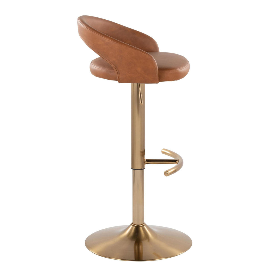 Grotto Upholstered Adjustable Barstool