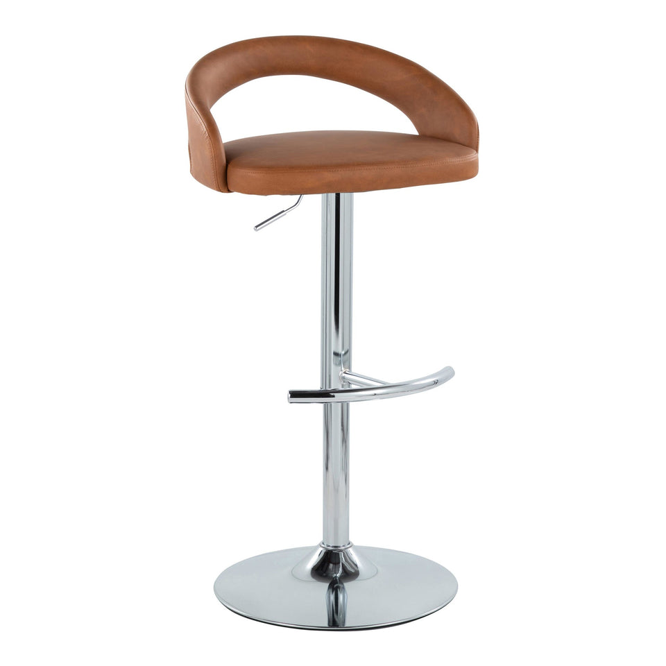 Grotto Upholstered Adjustable Barstool