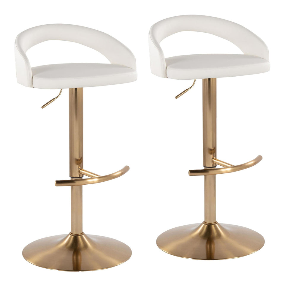 Grotto Upholstered Adjustable Barstool - Set of 2