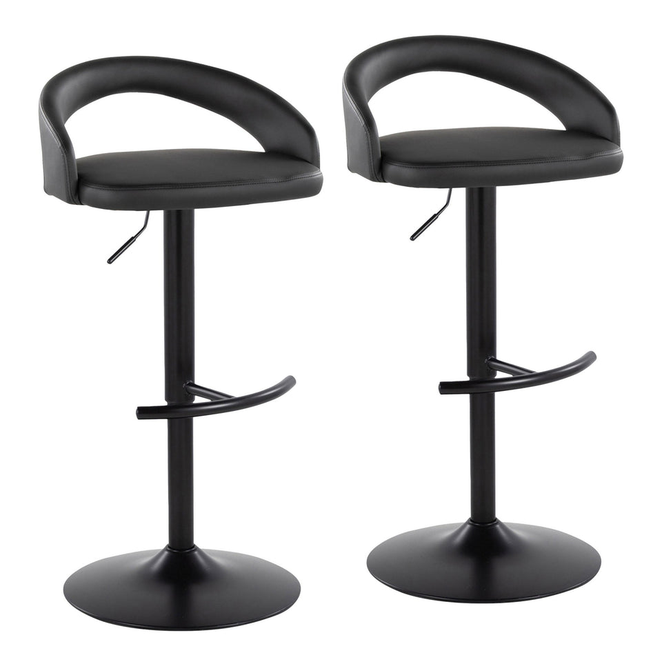 Grotto Upholstered Adjustable Barstool - Set of 2