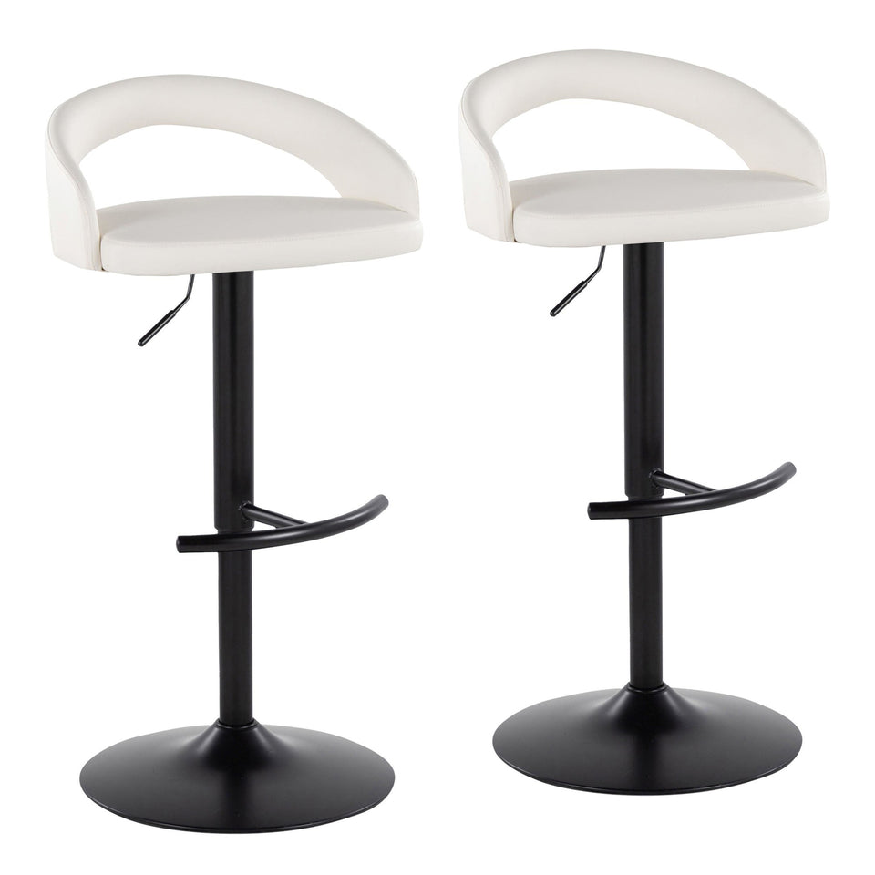 Grotto Upholstered Adjustable Barstool - Set of 2