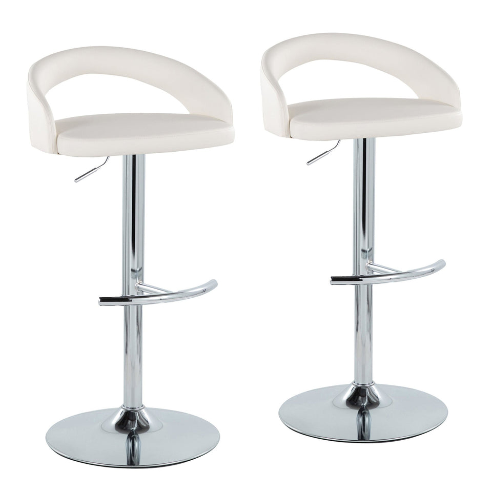 Grotto Upholstered Adjustable Barstool - Set of 2