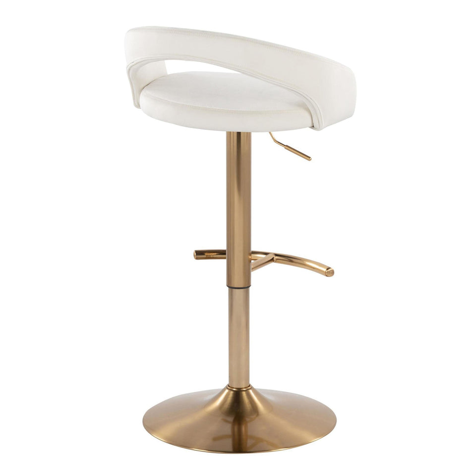 Grotto Upholstered Adjustable Barstool