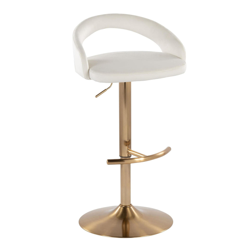 Grotto Upholstered Adjustable Barstool