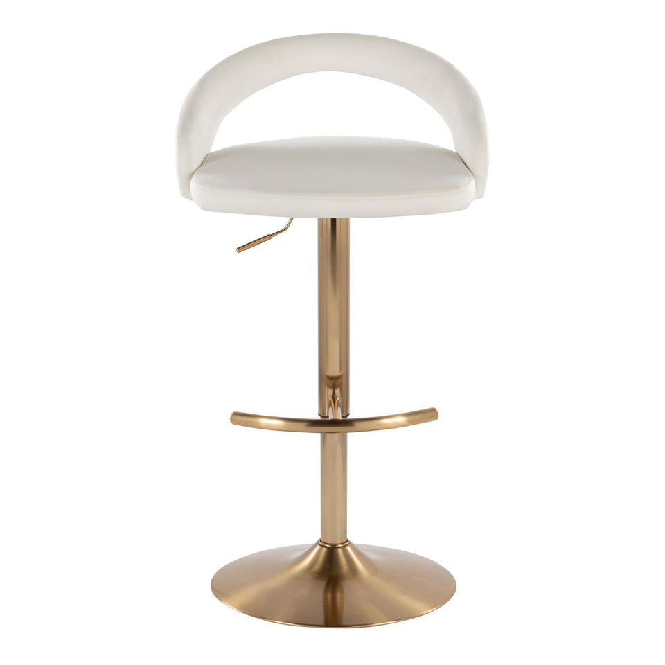 Grotto Upholstered Adjustable Barstool - Set of 2