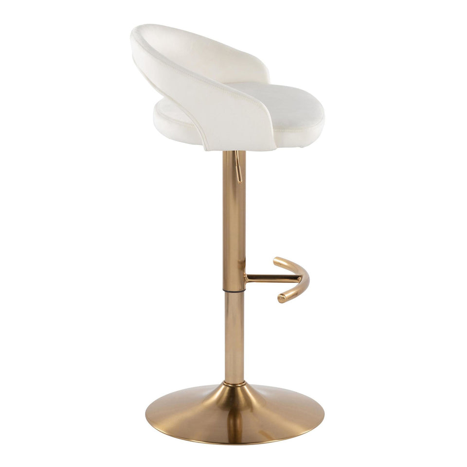 Grotto Upholstered Adjustable Barstool - Set of 2