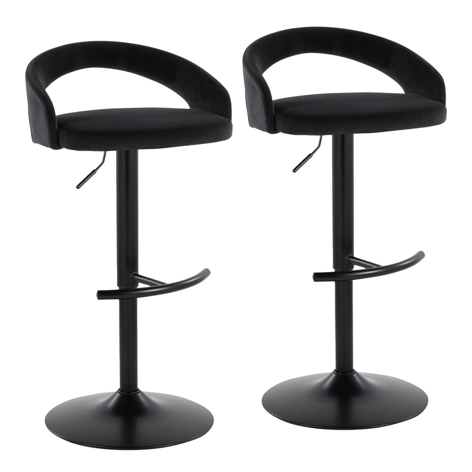Grotto Upholstered Adjustable Barstool - Set of 2