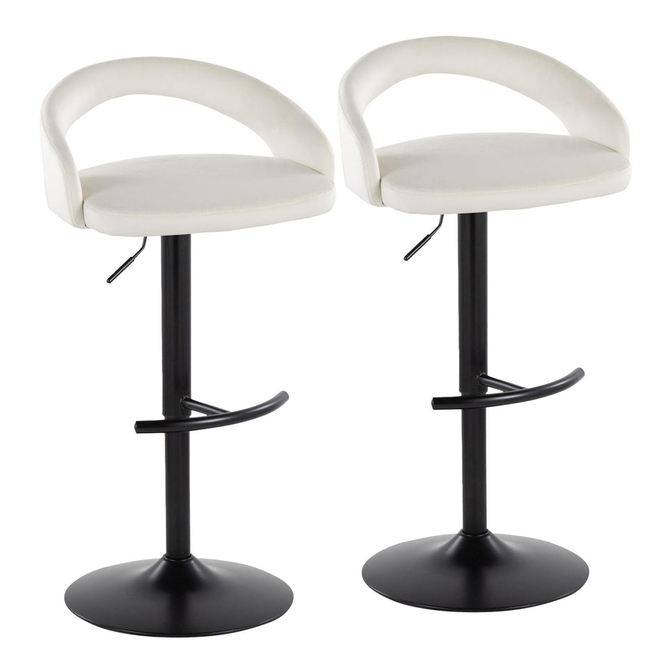 Grotto Upholstered Adjustable Barstool - Set of 2