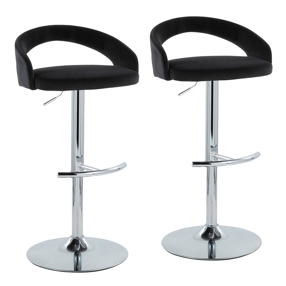 Grotto Upholstered Adjustable Barstool - Set of 2
