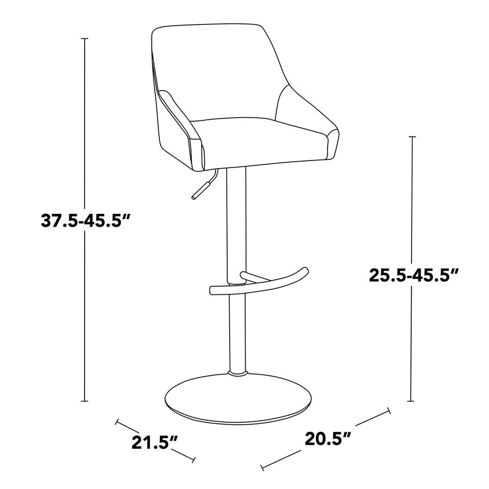 Hannah Adjustable Barstool - Set of 2