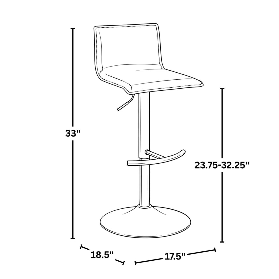Mara Adjustable Barstool - Set of 2