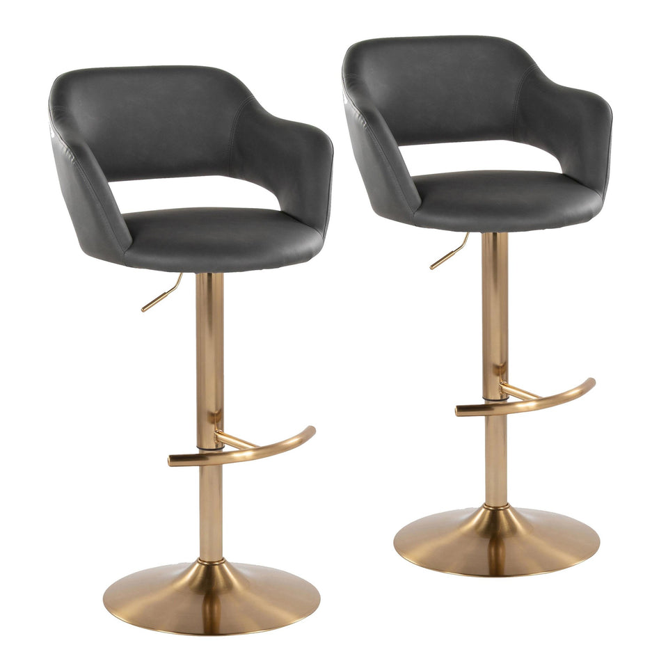 Margarite Adjustable Barstool - Set of 2