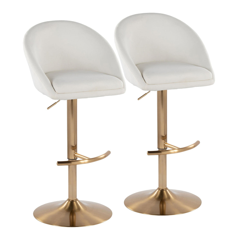 Matisse High Back Adjustable Barstool - Set of 2